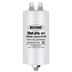 Motorový kondenzátor rozběhový, BEEYUIHF CBB60 - 20uF, 450V AC 