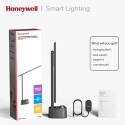 Stolní lampička Honeywell s nabíjecím portem USB – stmívatelná, barva černá