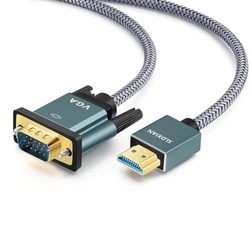  HDMI na VGA kabel (konektor na konektor) 1080P pozlacený a hliníkový kryt, 1m