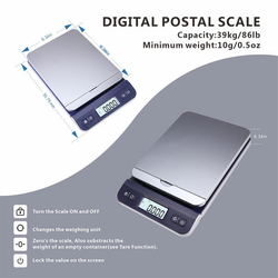 UNIWEIGH - digitální poštovní váha s váživostí do 39kg, dílek 10g