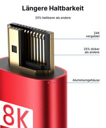 JSAUX HDMI kabel 8K 60Hz, 2 metry