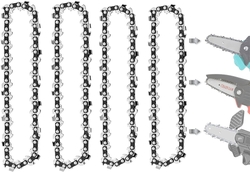 Řetězy Aicoya 4 ks, pro mini elektrickou akumulátorovou pilu s lištou 4 palce, 10 cm